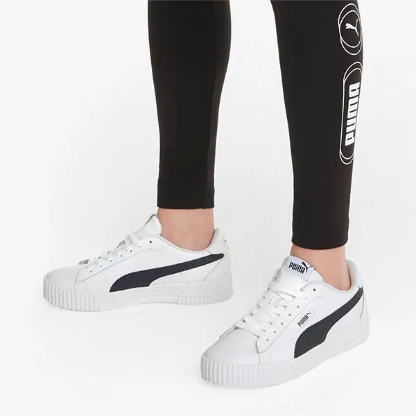 Giày Thể Thao Puma WMNS Carina Crew White Black 374903-05 Màu Trắng Size 36