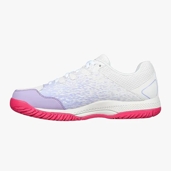 Giày Thể Thao Skechers Viper Court Pickleball Tennis 246070/WRS White/Lavender Màu Trắng Tím Size 36