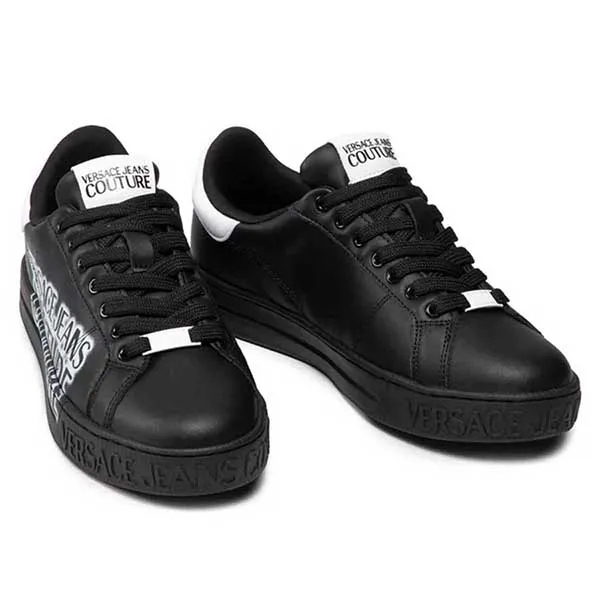 Giày Thể Thao Versace Jeans Couture Leather Shoes Màu Đen Size 39