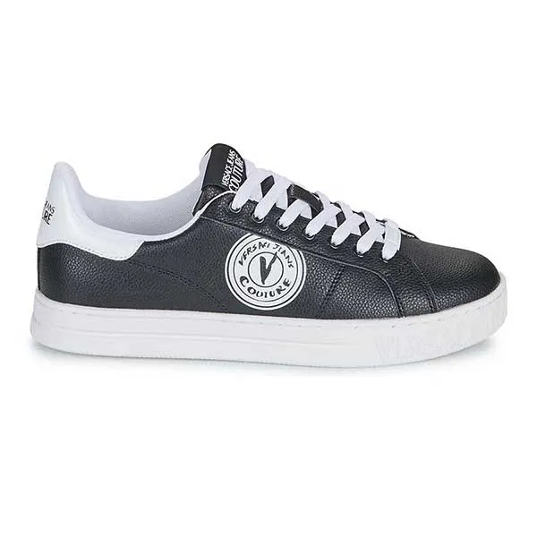 Giày Thể Thao Versace Leather YA3SK1 Black/White Shoes Màu Đen - Trắng Size 39
