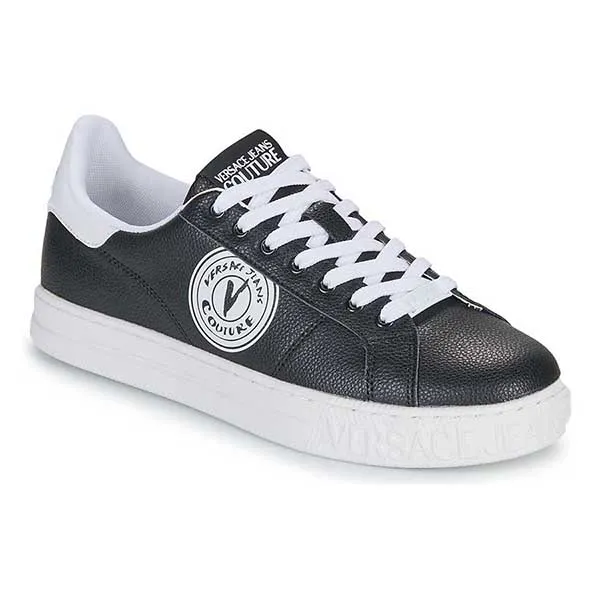 Giày Thể Thao Versace Leather YA3SK1 Black/White Shoes Màu Đen - Trắng Size 39