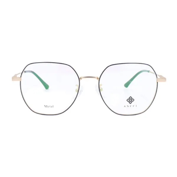 Gọng Kính Unisex Ancci AC34220 C4 Màu Đen/Vàng Gold