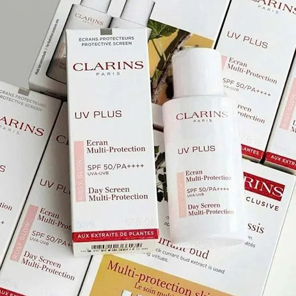 Kem Chống Nắng Clarins Rosy Glow UV Plus SPF 50/PA++++ Màu Hồng 50ml