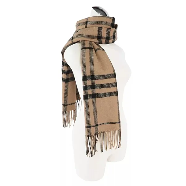Khăn Quàng Cổ Burberry Check Kẻ Màu Nâu