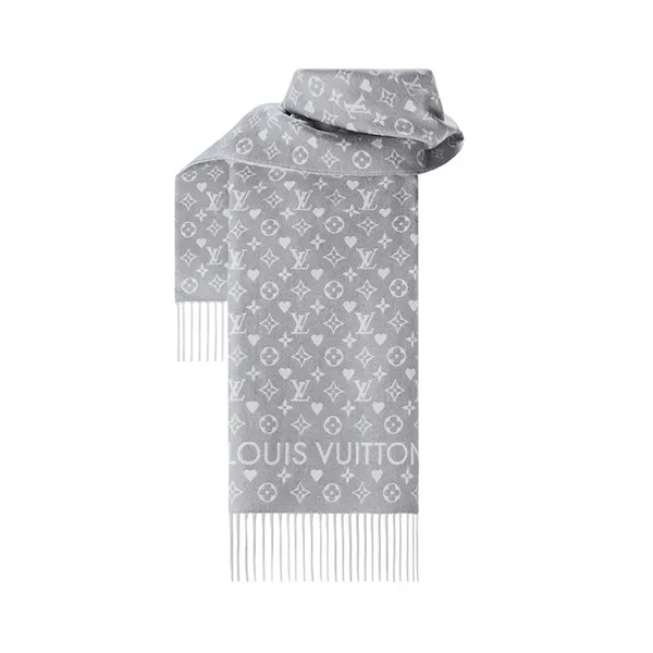 Khăn Quàng Cổ Louis Vuitton LV Game On Scarf M77641 Màu Xám