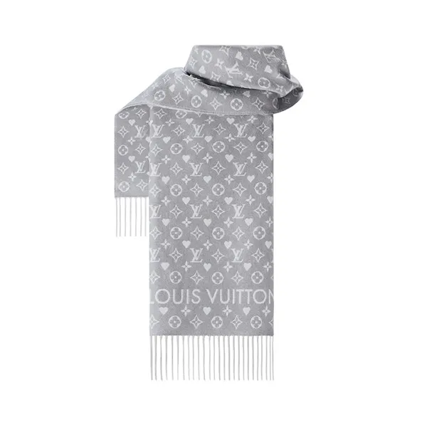 Khăn Quàng Cổ Louis Vuitton LV M77641 Game On Scarf Màu Xám