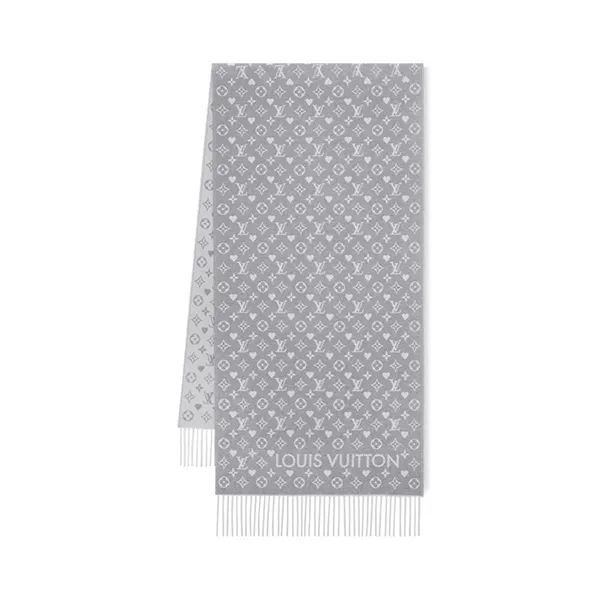 Khăn Quàng Cổ Louis Vuitton LV M77641 Game On Scarf Màu Xám