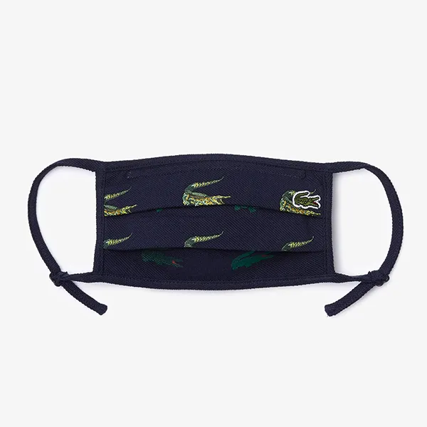 Khẩu Trang Lacoste L.12.12 Printed Face Mask RF6764 QRN Màu Xanh Navy