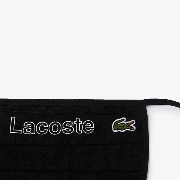 Khẩu Trang Lacoste Live Cotton Washable Printed Mask RF7348 031 Màu Đen