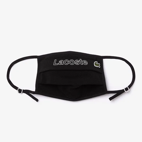 Khẩu Trang Lacoste Live Cotton Washable Printed Mask RF7348 031 Màu Đen