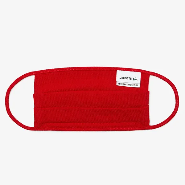 Khẩu Trang Lacoste Unisex L.12.12 Cotton Pique' Face Protection Mask RF6002 240 Màu Đỏ