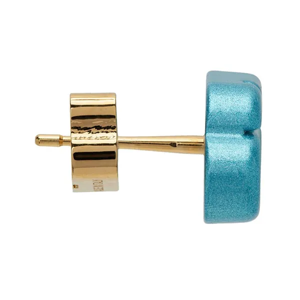 Khuyên Tai Nữ Balenciaga Blue XS BB Earrings Màu Xanh Blue