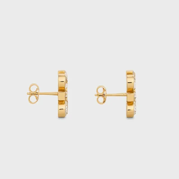Khuyên Tai Nữ Celine Daisy Earrings In Strass And Brass 461JV6BRS 35OR Màu Vàng