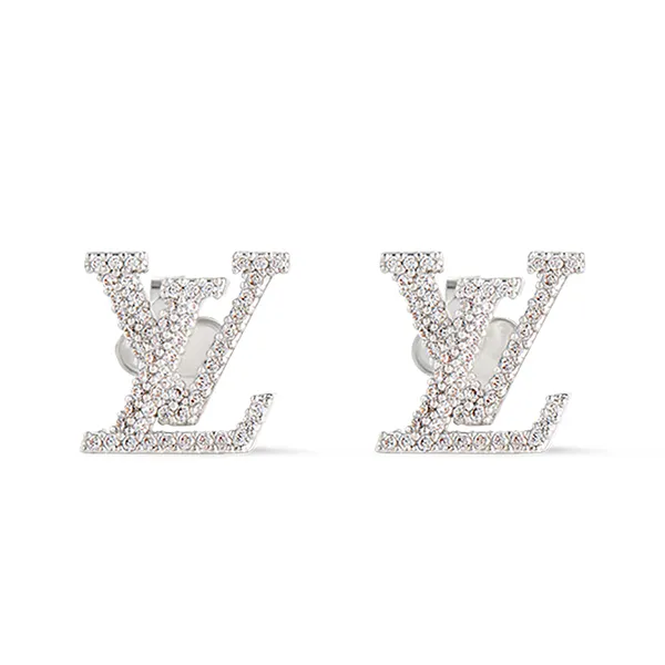 Khuyên Tai Nữ Louis Vuitton LV Iconic M00608 Màu Trắng Bạc
