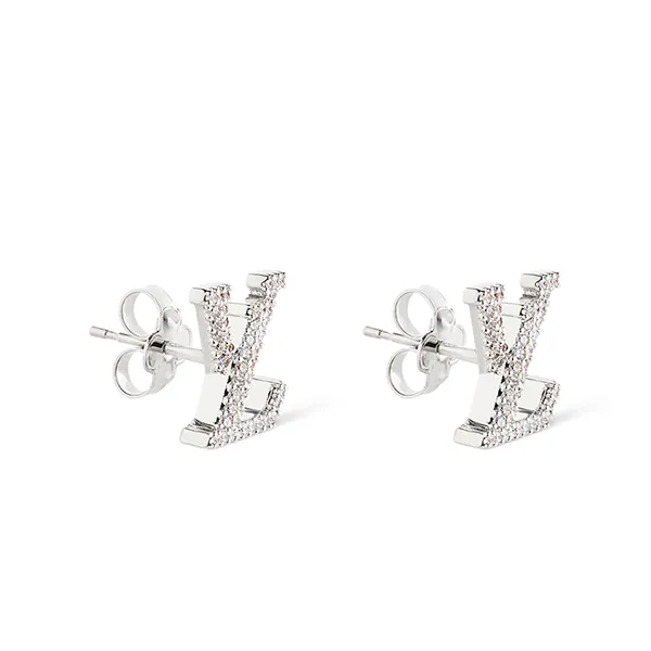 Khuyên Tai Nữ Louis Vuitton LV Iconic M00608 Màu Trắng Bạc