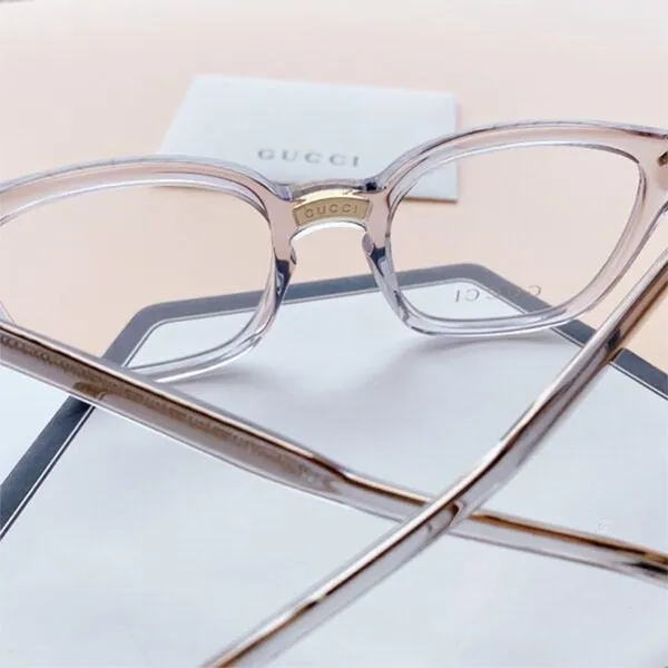 Kính Mắt Cận Nam Gucci Grey Men Eyeglasses GG0184O 005 Màu Trong Suốt
