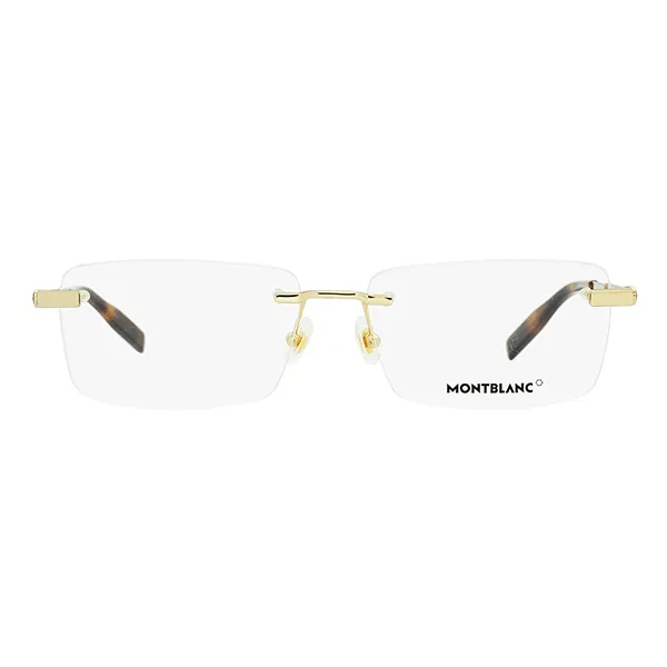 Kính Mắt Cận Nam Montblanc Rimless Eyeglasses MB0030O 005 Gold/Havana 59mm Màu Vàng Gold