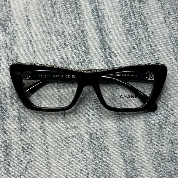 Kính Mắt Cận Nữ Chanel 0CH3480 C622 Black Eyeglasses Màu Đen