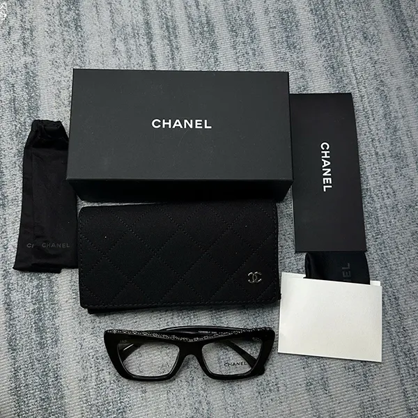 Kính Mắt Cận Nữ Chanel 0CH3480 C622 Black Eyeglasses Màu Đen