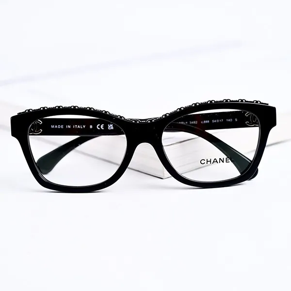 Kính Mắt Cận Nữ Chanel 0CH3482 C888 Black Eyeglasses Màu Đen