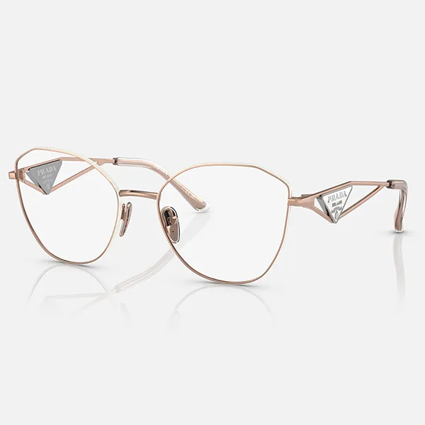 Kính Mắt Cận Prada Eyeglasses 0PR 52ZV SVF1O1 Pink Gold Màu Vàng Hồng