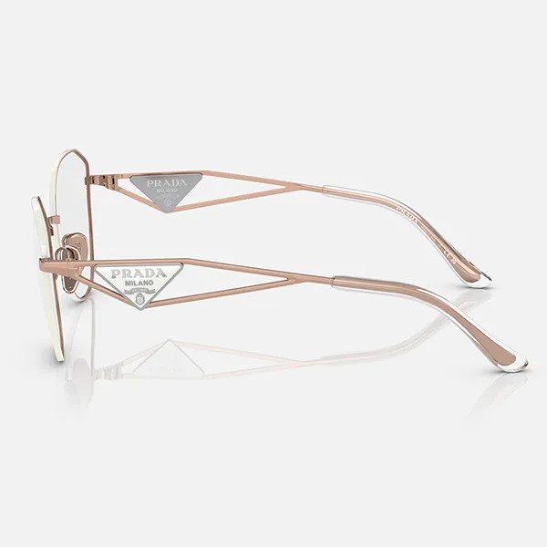 Kính Mắt Cận Prada Eyeglasses 0PR 52ZV SVF1O1 Pink Gold Màu Vàng Hồng