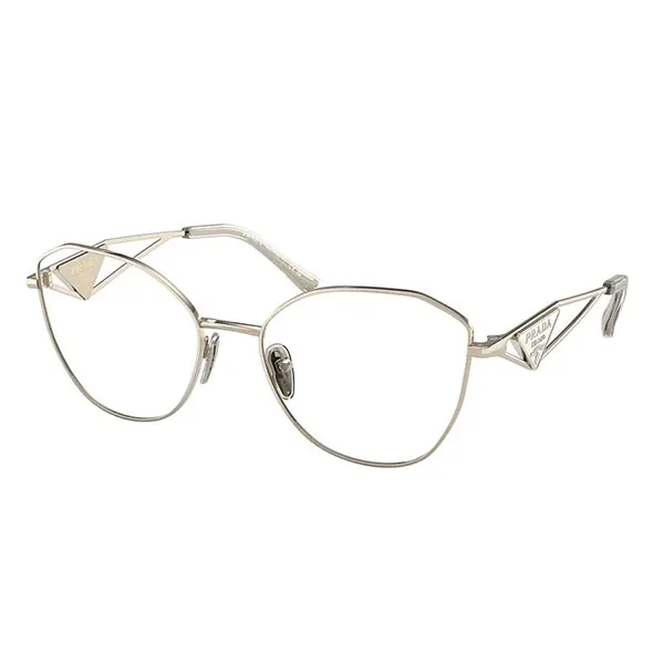 Kính Mắt Cận Prada Eyeglasses 0PR 52ZV ZVN1O1 Pale Gold Màu Vàng Gold