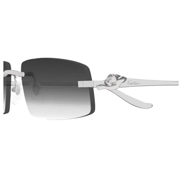 Kính Mát Cartier Sunglasses CT0505S 002 Màu Đen - Bạc