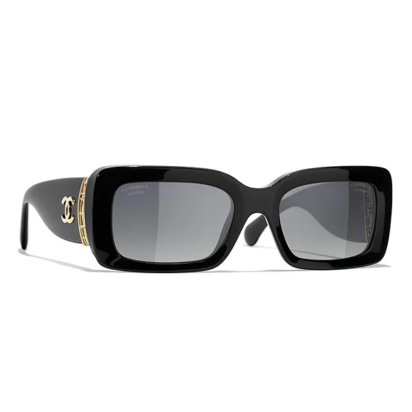 Kính Mát Chanel 0CH5534 C622S8 Black Sunglasses Màu Đen