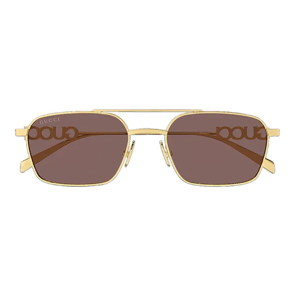 Kính Mát Gucci Gold Brown Sunglasses GG1804S 003 Màu Vàng - Nâu