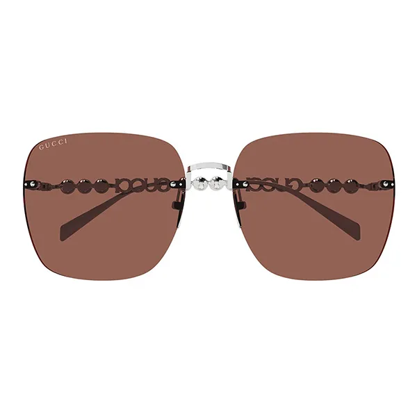 Kính Mát Gucci Sunglass GG1923SA 002 Màu Nâu/Bạc