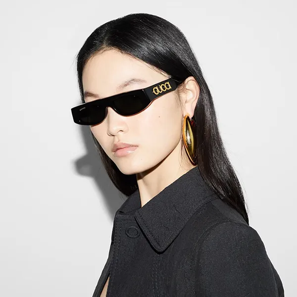 Kính Mát Gucci Sunglasses Black Geometric GG1771S 001 Màu Đen