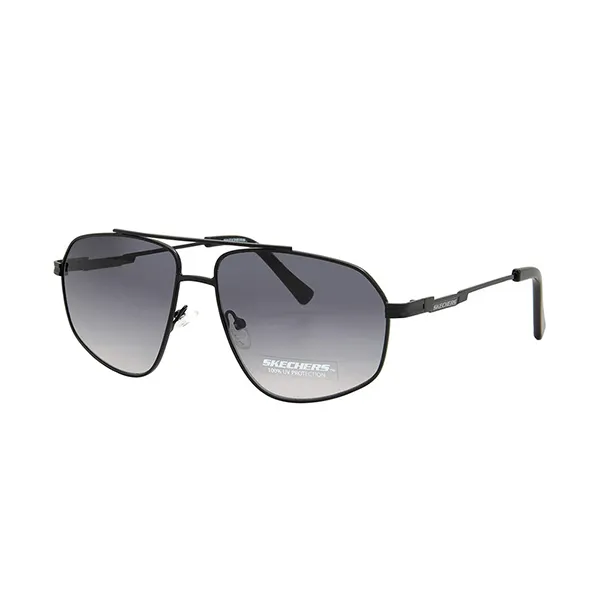 Kính Mát Nam Skechers Smoke Gradient Pilot Men's Sunglasses SE6205 02B 58 Màu Đen Xám