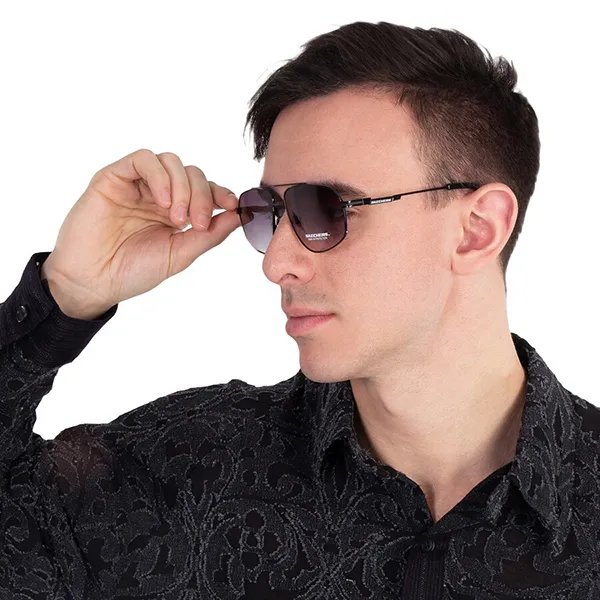 Kính Mát Nam Skechers Smoke Gradient Pilot Men's Sunglasses SE6205 02B 58 Màu Đen Xám