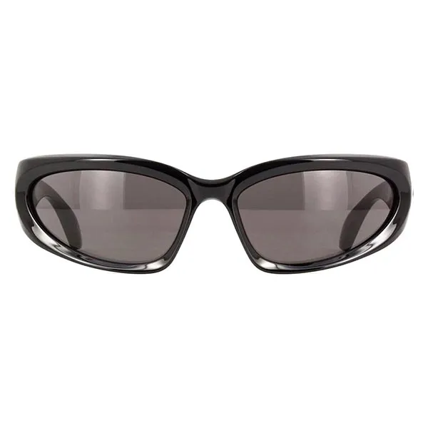 Kính Mát Nữ Balenciaga Sunglasses BB0157S 001 Black Grey Màu Đen Xám