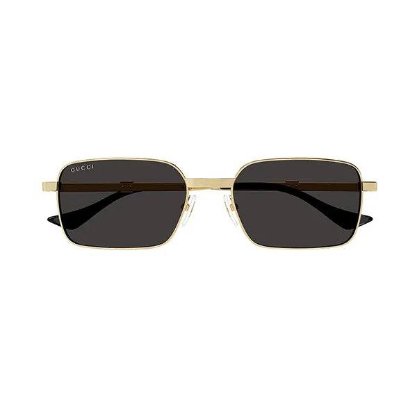 Kính Mát Unisex Gucci GG1495S 001 Gold Rectangular Sunglasses Màu Xám Vàng