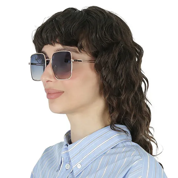 Kính Mát Nữ Guess Blue Gradient Square Ladies Sunglasses GF0419 28W 58 Màu Xanh Blue