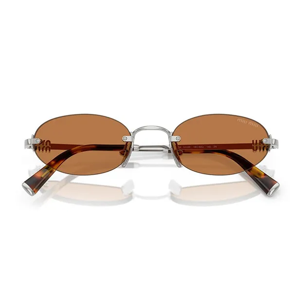 Kính Mắt Nữ Miu Miu 0MU A54S 1BC90Q Silver Brown Màu Nâu Bạc