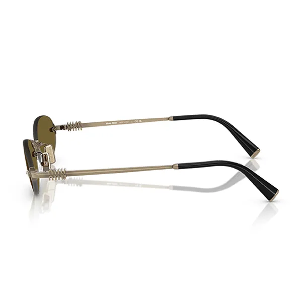 Kính Mắt Nữ Miu Miu Oval Sunglasses Brown/Black 0MU A54S 26C09Z Màu Nâu Bạc