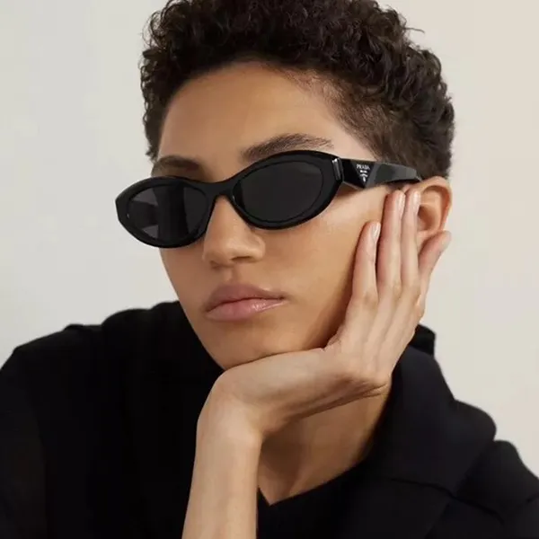 Kính Mát Prada Sunglasses 0PR 26ZS 16K08Z Black Dark Grey Màu Xám/Đen