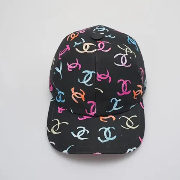 Mũ Chanel Black Hat With Multicolor Phối Màu
