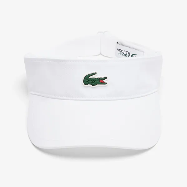 Mũ Nam Lacoste Diamond Taffeta Sport Visor RK8727 55N 001 Màu Trắng