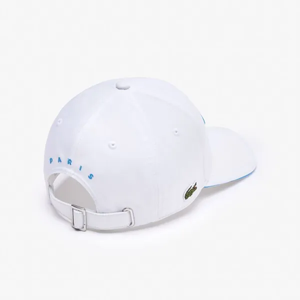 Mũ Lacoste Twill Baseball Cap RK3301-10 Màu Trắng
