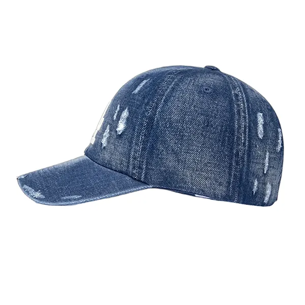 Mũ MLB Vintage Damaged Denim Unstructured Ball Cap LA Dodgers 3ACPB195N-07BLL Màu Xanh Blue