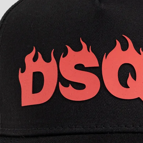 Mũ Nam Dsquared2 Baseball Cap With Flame Logo Black BCM0915 05C00001 2124 Màu Đen
