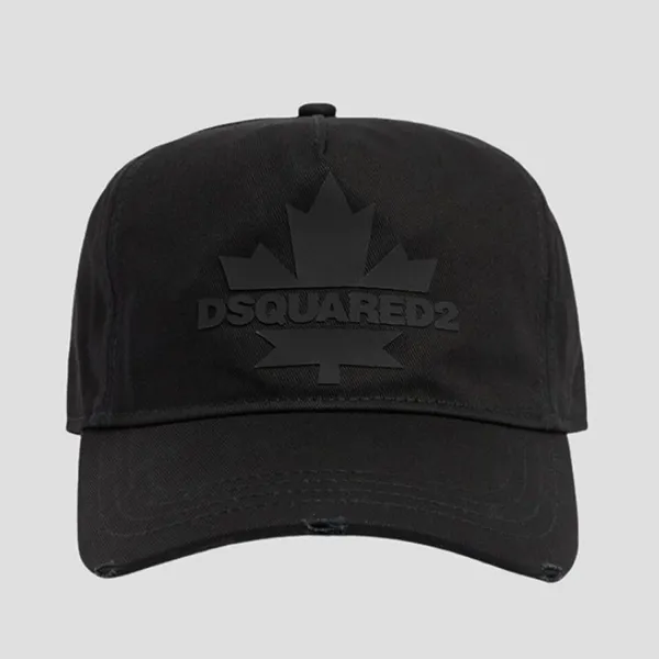 Mũ Nam Dsquared2 Canadian Leaf Appliqué Baseball Cap BCM0767 05C00001 M436 Màu Đen