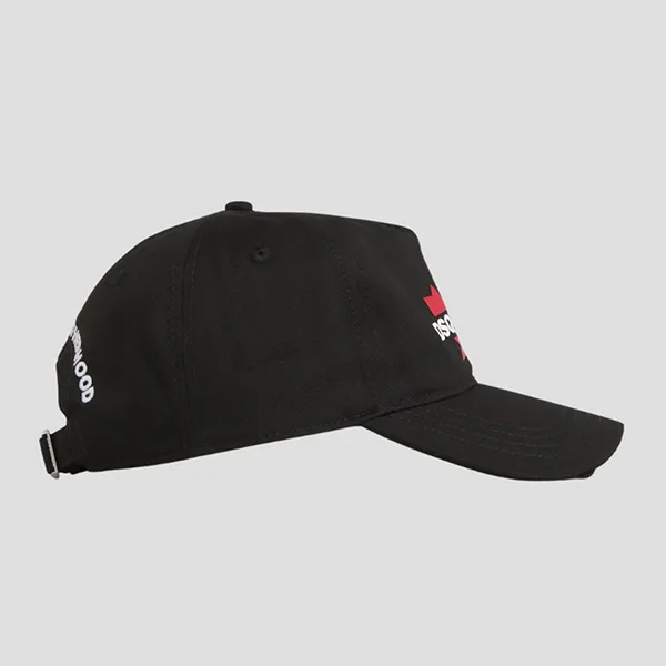 Mũ Nam Dsquared2 Maple-leaf Printed Cotton Cap BCM0767 05C00001 2124 Màu Đen