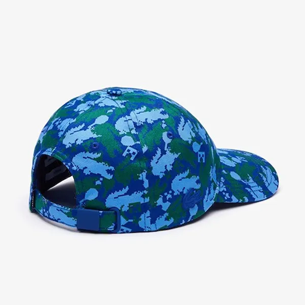 Mũ Unisex Lacoste Minecraft Print Organic Cotton Cap RK3850-52 Phối Màu Xanh