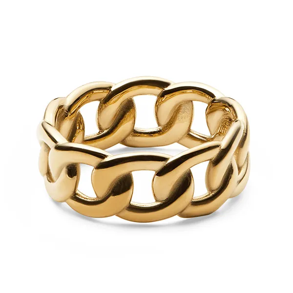 Nhẫn Daniel Wellington Chunky Chain Ring Gold DW00400825 Màu Vàng