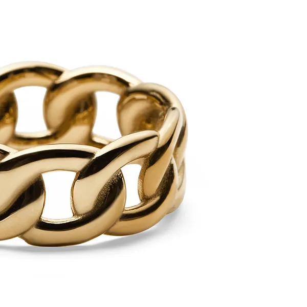 Nhẫn Daniel Wellington Chunky Chain Ring Gold DW00400825 Màu Vàng